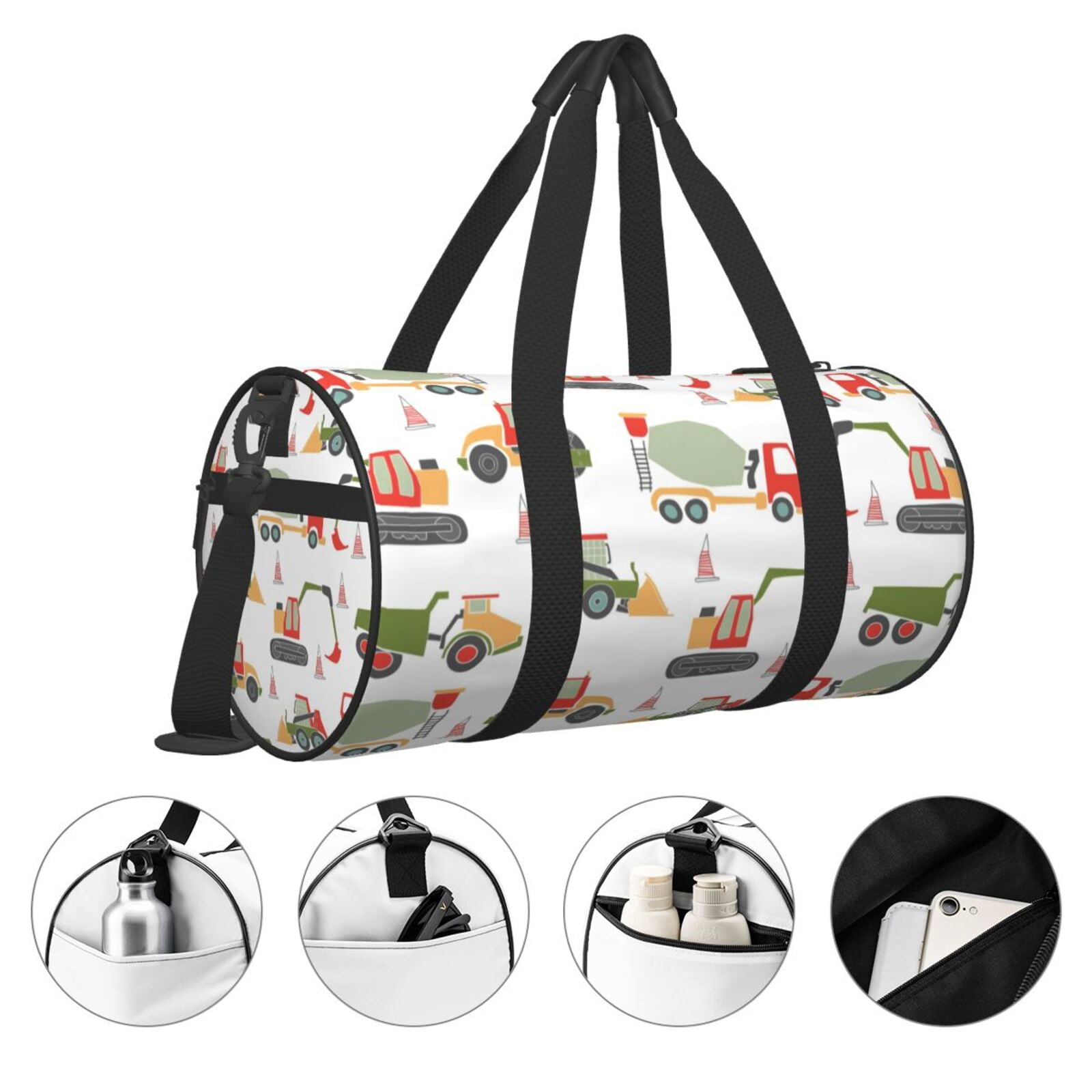Vsdgher Excavator 45L Foldable Duffel Bag, Sports Gym Bag,Overnight Bag, Portable Weekender Bag for Airplanes