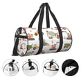 thumbnail image 4 of Rocae Excavator Print Round Travel Duffel Bag and Fitness Bag, Women's Waterproof Weekend Tote, Men's Travel and Fitness Essentials, 4 of 8