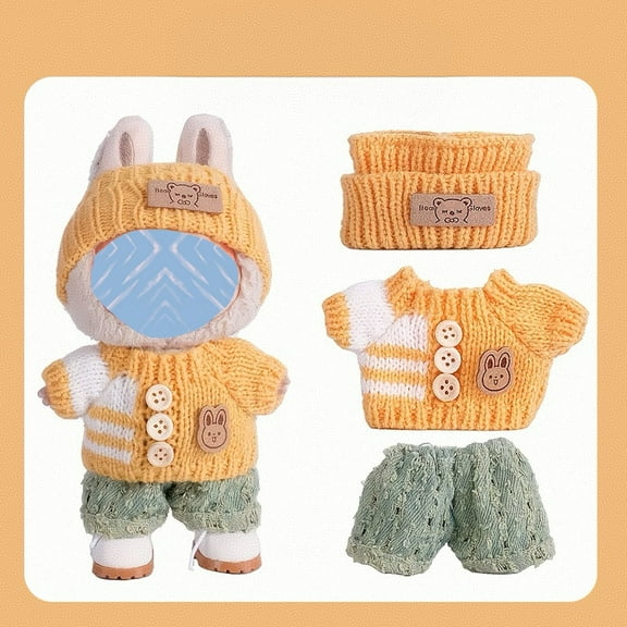 Clothing for 17cm Plush,LA BU Pet Clothing Outfit Only Clothing Accessories for 17cm Plush Sweater Hoodie Clothing