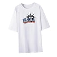 thumbnail image 4 of Camiseta de manga corta para mujer, camiseta informal cómoda a la moda para mujer, camisetas de verano para el trabajo, deportes, desplazamientos call Blanco, 4 of 8