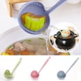 thumbnail image 4 of Yuarrent Cuchara de sopa 2 en 1 Colador casero de mango largo Colador de cocina Cuchara de cocina Vajilla de plástico Cocina y Comedor azul PC 1 Yuarrent JJ10943-02B, 4 of 5