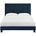 thumbnail image 4 of Melanie Queen Tufted Button Upholstered Performance Velvet Platform BedMidnight Blue, 4 of 5