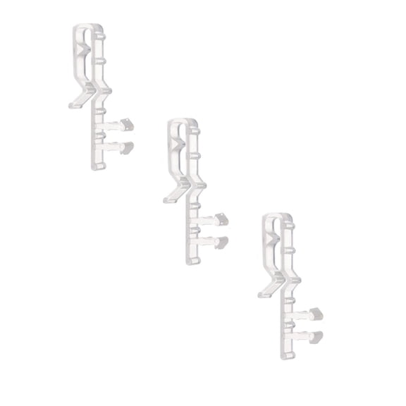 Hidden Channel Valance Clips,3Pcs Clear Hidden Valance Clips for Faux and Real Wood Window,Plastic Hidden Retainer Holder for Window Blind Valance,Faux and Wood Blinds Cover Hold Clip(Clear)