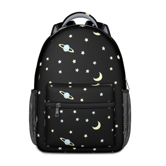 Sci-Fi Lovers Backpack - Ergonomic Waterproof Design with Spacious Compartments, Alien & Space Theme for College Students