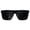 Black, variant on Polarized Shield Sunglasses for Men & Women Flat Top Oversized Square Lens UV400 Protection - Matte Black