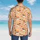 thumbnail image 4 of Balery Funny Sushi Camisas hawaianas de manga corta para hombre, camisas playeras de corte holgado, camisas de vacaciones con botones,Large, 4 of 7