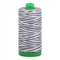 A1140-4652 Mako Cotton Embroidery Thread 40wt 1094yds Variegated B&W