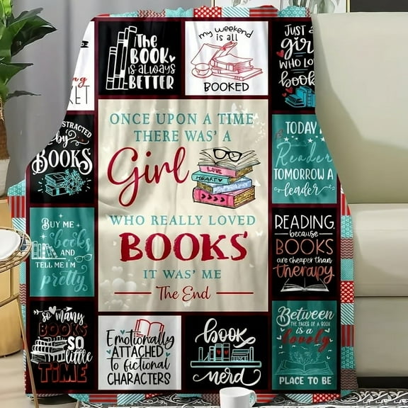 1pc Ultra-Soft Cozy Reading Blanket - Luxurious Throw For Bookworms, Perfect For Snuggling Up With A Good Book - Available In Various Sizes, Ideal Gift