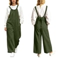 thumbnail image 2 of Taqqpue Women's Corduroy Overalls Wide Leg Oversize Jumpsuit Adjustable Straps Loose Casual Long Pants with Pockets Vintage Streetwear Fashion Outfit for Women Size S-XXXL, 2 of 8
