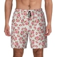 thumbnail image 3 of Uemuo Rose Flowers Pattern Mens Swim Trunks Quick Dry Board Shorts with Mesh Lining, Stretch Beach Shorts Quick Dry No-Chafing Board Shorts-XX-Large, 3 of 9