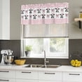 thumbnail image 5 of 2 Pack Valances for Windows, Cute Bow Cow Window Valances for Living Room/Bedroom/Bathroom, Farmhouse Cute Animals Pink Buffalo Checkered Light Filtering Kitchen Curtain Valance 42"W x12" L, 5 of 9