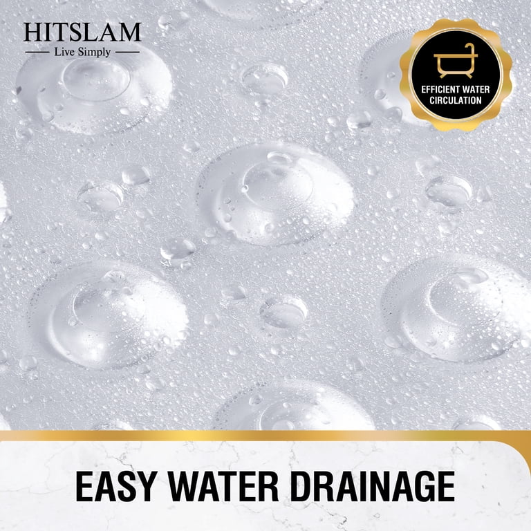 HITSLAM Extra Long Bathtub Mat, Clear, 40" x 16" photo 8