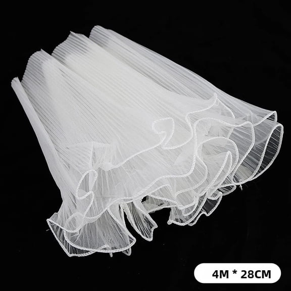 Flower Wrapping Paper 27x400cm with Pearl Thread Lace Mesh for Flower Bouquet Valentine's Day Party Gift