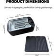 thumbnail image 2 of Indoor Smokeless Grill,1100W Non-stick Table Top Electric Gill for BBQ and Indoor Grilling,6-Speed Temperature Control Fast Heat Up,Dishwasher Safe,Serves 4-6 people,16.2x11.2in, 2 of 6