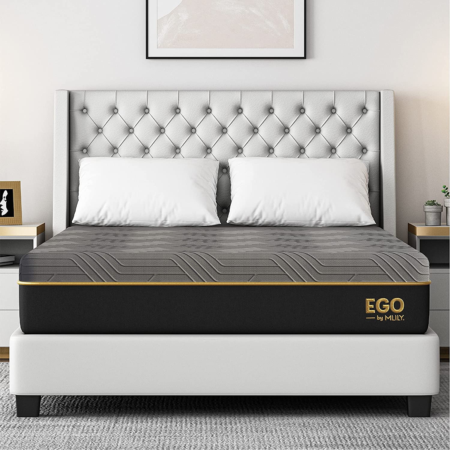 MLILY 12 Inch Queen Memory Foam Mattress Cooling Bamboo Charcoal Gel