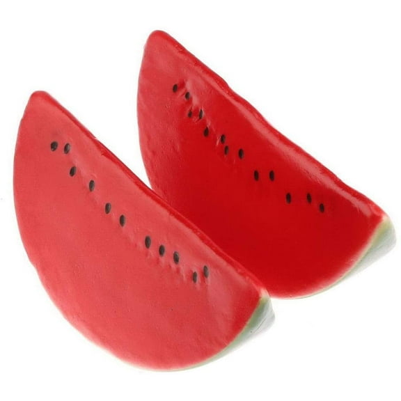 2pcs Artificial Lifelike Simulation Watermelon Slice Fake Fruit Toy for Home House Party Kitchen Decoration