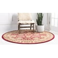 thumbnail image 3 of Rugs.com Aditi Collection Rug – 6' Round Red Low Rug Perfect For Kitchens, Dining Rooms, 3 of 9