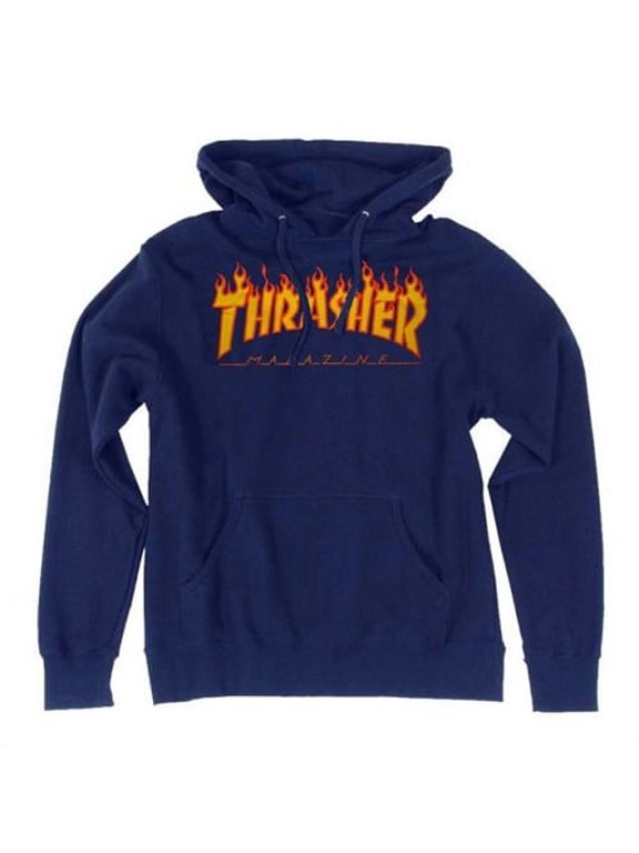 Flame Hoody Navy Large