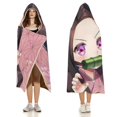 thumbnail image 3 of Kamado Nezuko Wearable Blanket Cloak Arctic Velvet Hooded Blanket Soft Fuzzy Hoodie Blanket Cape for Adults Kids 40"x50", 3 of 8