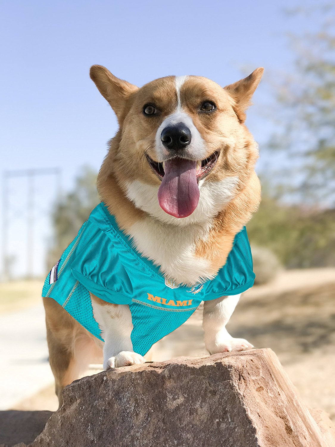 Pets First NFL Miami DolphinsLicensed Mesh Jersey for Dogs and Cats - Extra Extra large