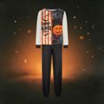 thumbnail image 5 of Ultra Soft Matching Family Halloween Pajamas PJs Set, Spooky Pumpkin Ghost Long Sleeve Top Pants Lounge Sleepwear Outfits, 5 of 5