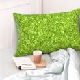 thumbnail image 4 of Kdxio Cotton Pillow Cases 20"x30" Pillowcases,Soft and Breathable Bedroom Pillow Cases-Lime green glitter-No Pillow Core, 4 of 5