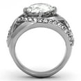 thumbnail image 3 of Luxe Jewelry Designs Stainless Steel Women's Engagement Ring with CZ - Size 10 (Pack of 2), 3 of 4