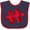 Navy and Red, variant on Inktastic Autism Awareness Be Kind Red Puzzle Piece Boys or Girls Baby Bib
