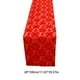 thumbnail image 3 of Camino de mesa navideño con bordado de lentejuelas | Decoración festiva para la mesa del comedor | Tejido de poliéster afelpado en rojo, verde y blanco | 28 x 100 cm, 3 of 6