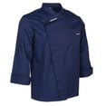 thumbnail image 1 of Unisex Chef Jackets Coat Long Sleeves Shirt Kitchen Uniforms Dark Blue XL, 1 of 9