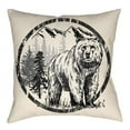 thumbnail image 3 of Artistic Weavers LGCB2013-1616 Artistic Weavers Lodge Cabin Bear Poly Filled Pillow - Teal & Beige - 16 x 16 ft., 3 of 7
