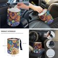 thumbnail image 6 of Jeiento Dahlia Car Seat Cover with Steering Wheel Cover Seat Belt Strap Pad Handbrake Gear Shift Knob Cover Rubbish Bin Armrest Cover Rearview Mirror Cover Coasters 14 PCS Auto Accessory Protector, 6 of 7