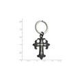 thumbnail image 4 of Stainless Steel Polished Black Plated Cross Key Ring, 4 of 5