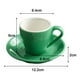 thumbnail image 2 of Taza de porcelana para espresso con platillo, taza para espresso, 80 ml/2,7 oz, 2 of 5