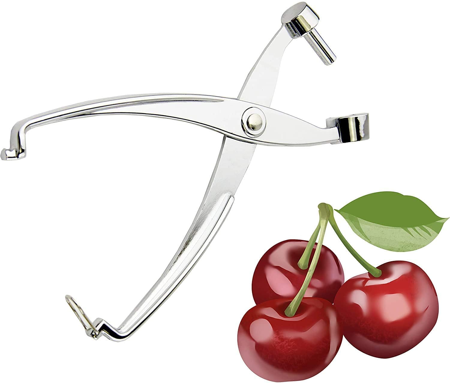 Kitchen aid Portable Cherry Jujube Nucleator Corer，Safe Easy Removal Cherry Pitter Olive Stoner Seed Remover Tool for Home Jam Cake Cooking.Space-Saving Lock Design and Lengthened Splatter Shield 