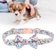 thumbnail image 5 of Collar De Pajarita Para Gato, Algodón, Liberación Rápida, Ajustable, Flexible, Patrón De Flores Para Perros, Pajarita, Lavable, Cómodo Con Hebilla D Para Gatos Para Perros ANGGREK Flor Azul L, 5 of 8
