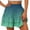 Green, variant on Generic Women Shorts Linen High Waisted Ruffle Layered Flowy Summer Short Trendy Ruffle Dressy Casual Beach Vacation Shorts