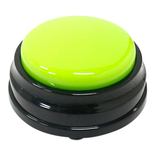 Botón de sonido de grabación de voz Easy Carry de tamaño pequeño para niños Interactivo Juguete Botones de respuesta Verde Abanopi Botón