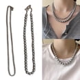 thumbnail image 2 of RUISINERY Elegant Silver Gray Pearls Necklace Portable Silver Gray Pearls Necklace Unique Neck Chain For Memorable Occasions, 2 of 8
