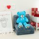 thumbnail image 2 of Oso de peluche HollyHome de 90 cm, color azul lago, para niños, 2 of 7