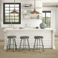 thumbnail image 3 of Amisco Warner 30 In. Swivel Bar Stool - Grey Distressed Wood / Metallic Grey Metal, 3 of 4