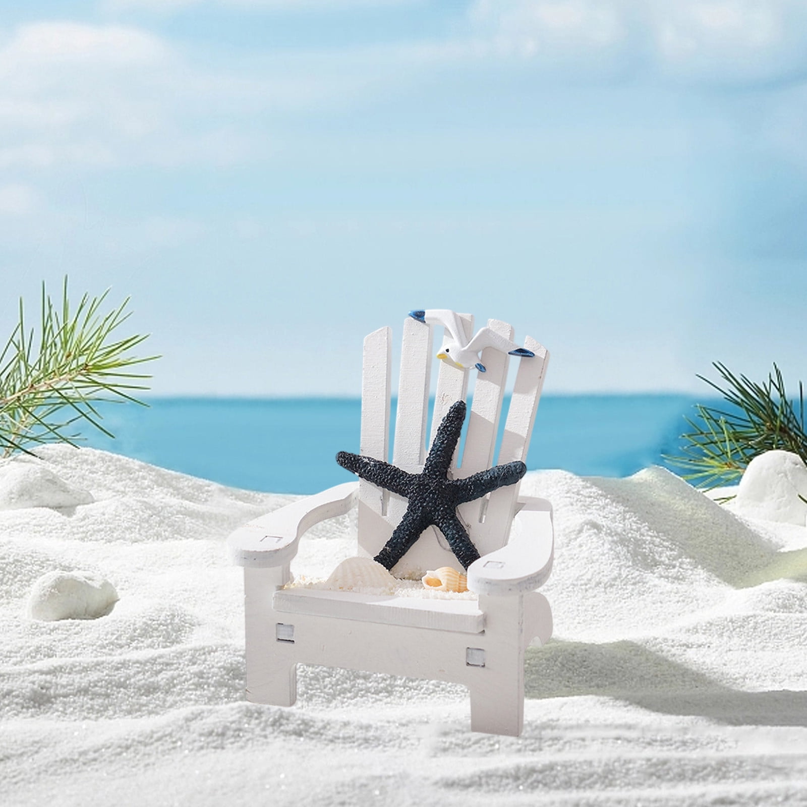 Lot De 3 Chaises De Plage Miniatures – Bois – 15 Cm – Pour Maison De Poupée 1/12 Ou 1/6 – Déco Bord De Mer – Dossier Réglable