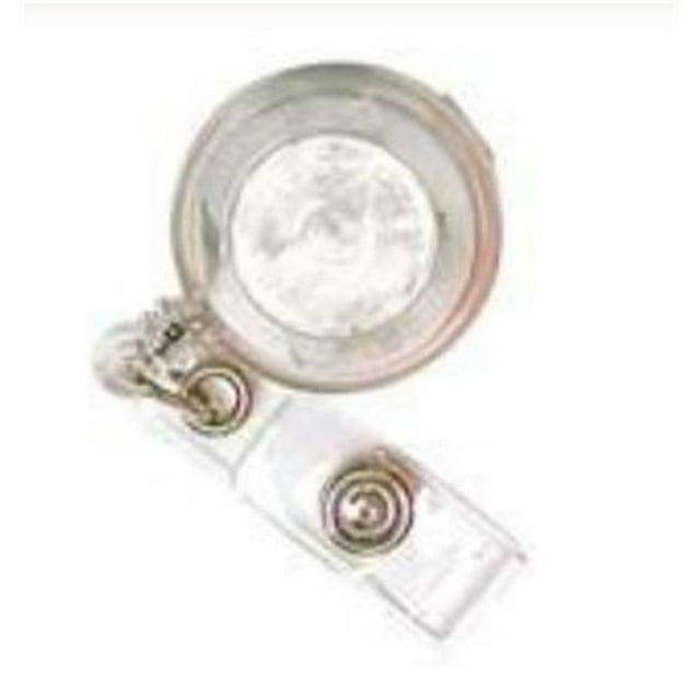 Standard ID Badge Reel Round Belt Clip Strap CLEAR ()