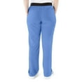 thumbnail image 3 of ave. Varick Women's Six Pocket Midrise Straight Leg Scrub Pant in Ceil Blue, 3XL, 3 of 6
