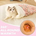 thumbnail image 4 of YEPOLERCE Cozy Pet Nest for Cats and Dogs, Cat Dog Sleeping Bag Sleeping Portable Handwoven Pets Bed, Ultra-Soft Semi-Enclosed Bed for 360° Warmth & Security for All Seasons Indoors, 4 of 7