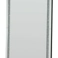 thumbnail image 3 of Floor Mirror with Faux Diamond Inlays and LED Trim, Silver, 3 of 5