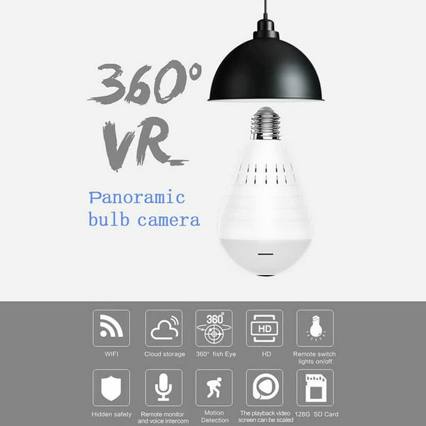 360° Panoramic View WiFi IP Camera with FishEye Lens 360 Degree 3D VR View Home Security CCTV Camera Security Camera - Walmart.com
