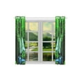 thumbnail image 3 of CADecor Tropical Theme Window Kitchen Curtain, Jungle Falls Window Treatment Panel Curtains,26x39 inches,Set of 2, 3 of 3