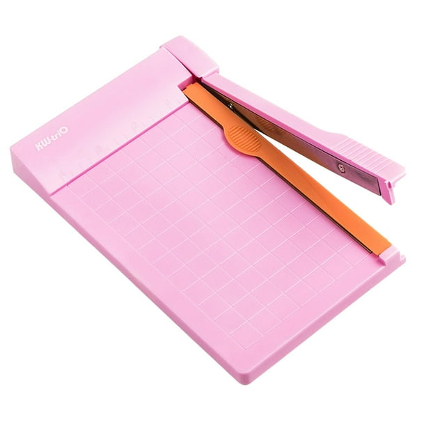 Guillotina de papel de precisión de 6 pulgadas para cortar fotos, cartulina, papel laminado y manualidades. Rosado