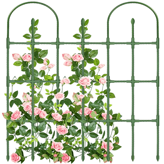 Garden Trellis for Climbing Plants Outdoor, 47.2" H*35.4" W Rustproof Sturdy Garden Arch Trellis for Potted Climbing Cucumber Tomato Rose Vegetable Flower Plant Trellises